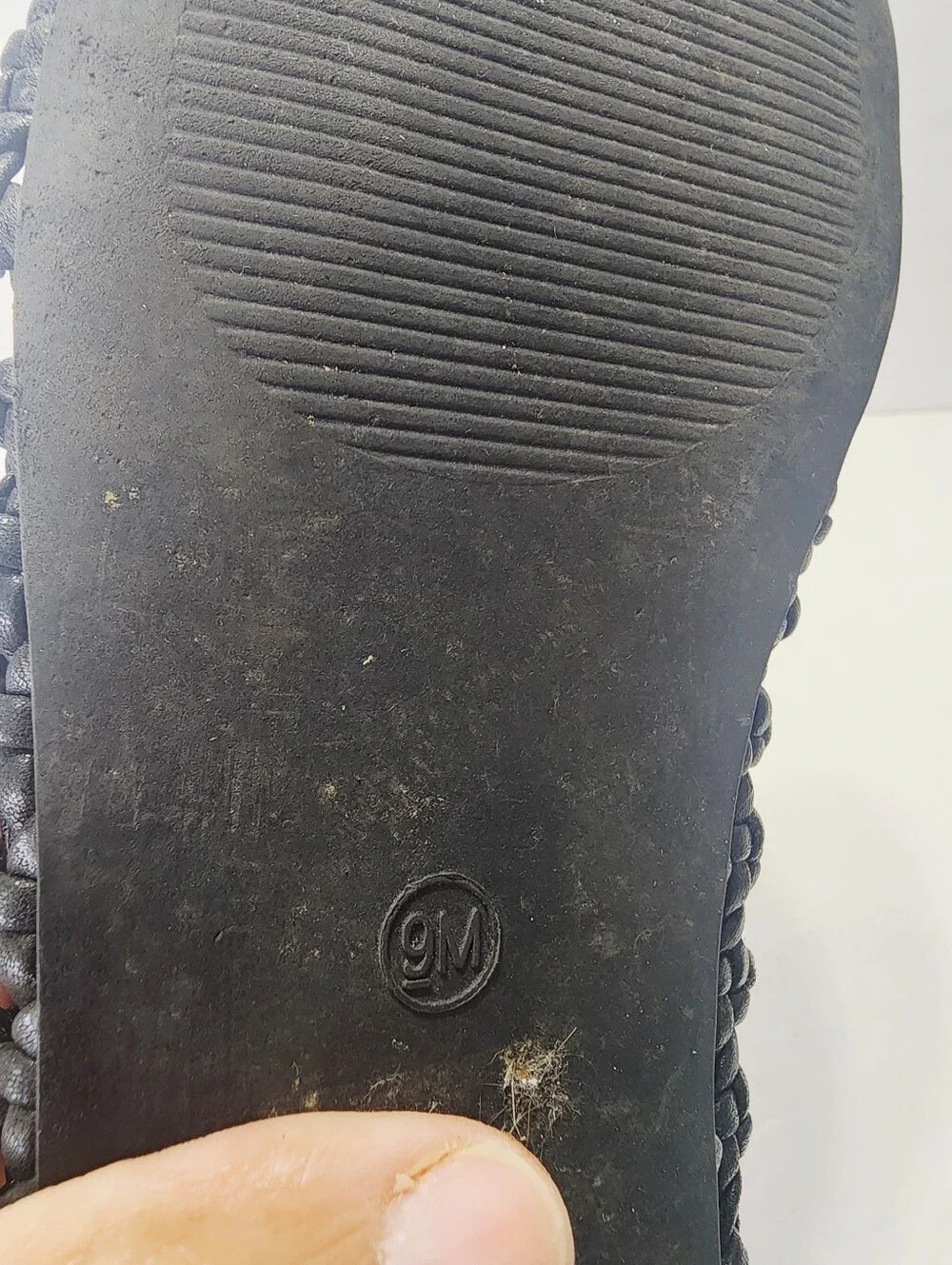 Joie Black Woven Mary Jane Flats Size 9